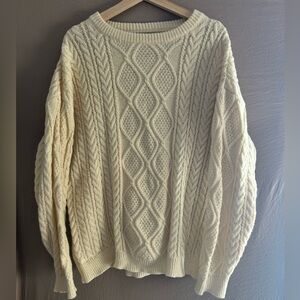 Cream Cable Knit Sweater